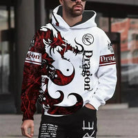 Thumbnail for 3D Dragon Printed Men's Oversized Hoodie Sweatshirt - Affordable streetwear  from swagstreet wear - Just £29.99! Shop now at swagstreet wear