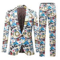 Thumbnail for Autumn Graffiti Print Men's Suit Set - Affordable streetwear  from swagstreet wear - Just £131.99! Shop now at swagstreet wear