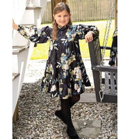 Thumbnail for Blue Floral Satin Garden Dress Set for Girls - Sweet Kids Fashion Collection - Affordable streetwear  from swagstreet wear - Just £39.99! Shop now at swagstreet wear