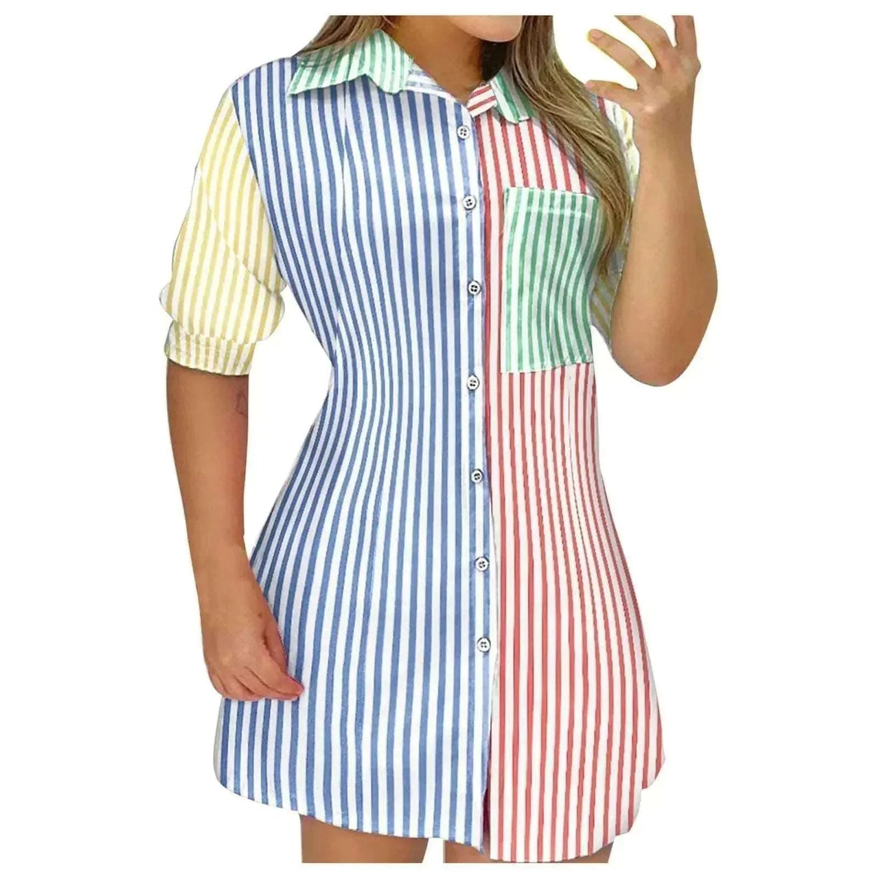 Boho Chic Colorblock Dress - Affordable streetwear  from swagstreet wear - Just £30.99! Shop now at swagstreet wear