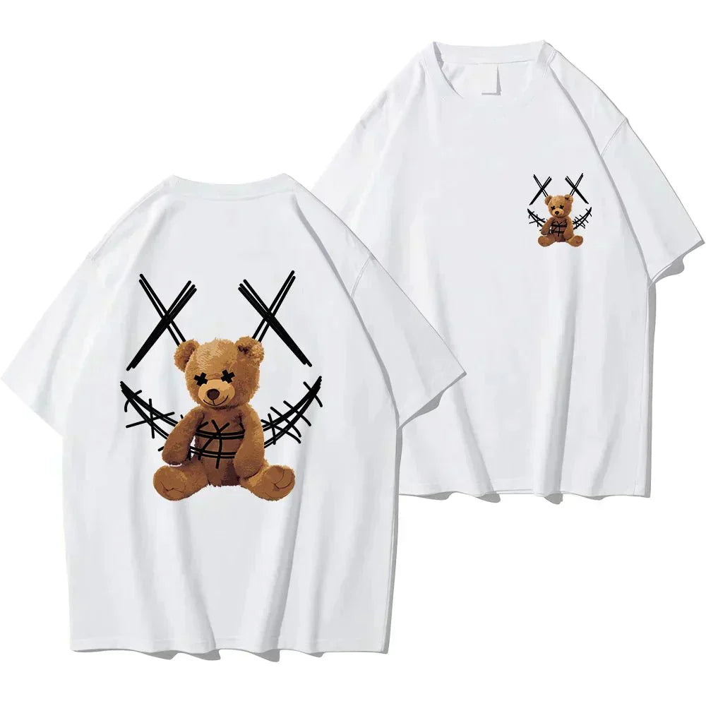 Brown Bear Pattern Printed Men's T-Shirt - Casual, Oversized, and Comfortable - Affordable streetwear  from swagstreet wear - Just £19.99! Shop now at swagstreet wear