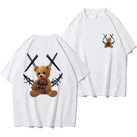 Thumbnail for Brown Bear Pattern Printed Men's T-Shirt - Casual, Oversized, and Comfortable - Affordable streetwear  from swagstreet wear - Just £19.99! Shop now at swagstreet wear