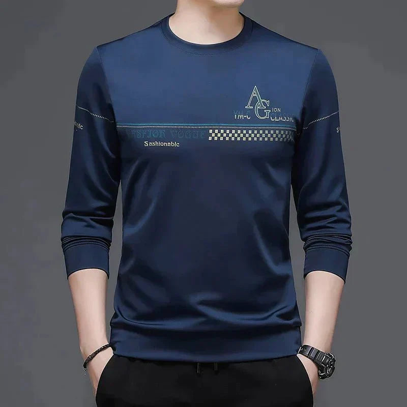 BROWON Autumn Collection: Men's Long Sleeve Sweatshirt - Casual Fashion Brand Pullover in Solid Colors - Affordable streetwear  from swagstreet wear - Just £29.99! Shop now at swagstreet wear