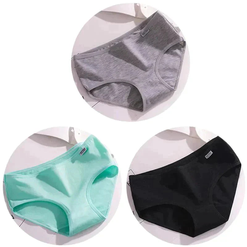 Candy Cozy Trio: Luxurious Bamboo-Cotton Briefs Set - Affordable streetwear  from swagstreet wear - Just £9.99! Shop now at swagstreet wear