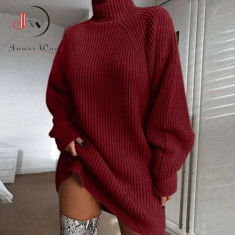 Chic Knitted Turtleneck Dress - Affordable streetwear  from swagstreet wear - Just £37.99! Shop now at swagstreet wear