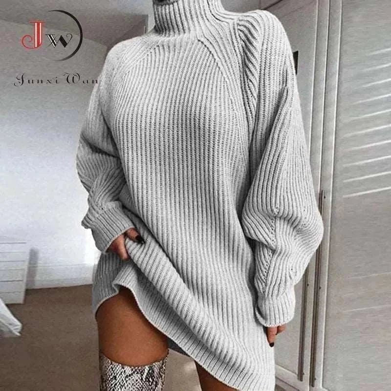 Chic Knitted Turtleneck Dress - Affordable streetwear  from swagstreet wear - Just £37.99! Shop now at swagstreet wear