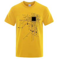 Thumbnail for Circuit Diagram Print Cotton T-shirt - Men's Summer Fashion Tee - Affordable streetwear  from swagstreet wear - Just £17.99! Shop now at swagstreet wear