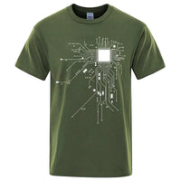 Thumbnail for Circuit Diagram Print Cotton T-shirt - Men's Summer Fashion Tee - Affordable streetwear  from swagstreet wear - Just £18.99! Shop now at swagstreet wear