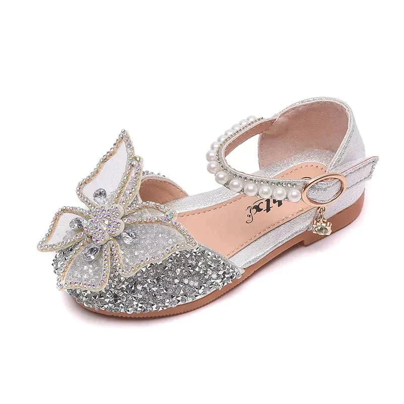 Girls Sequin Lace Bow Princess Shoes 🎀 - Affordable streetwear  from swagstreet wear - Just £24.99! Shop now at swagstreet wear