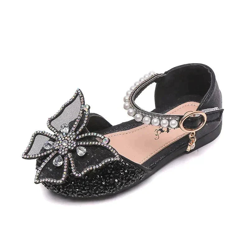 Girls Sequin Lace Bow Princess Shoes 🎀 - Affordable streetwear  from swagstreet wear - Just £24.99! Shop now at swagstreet wear