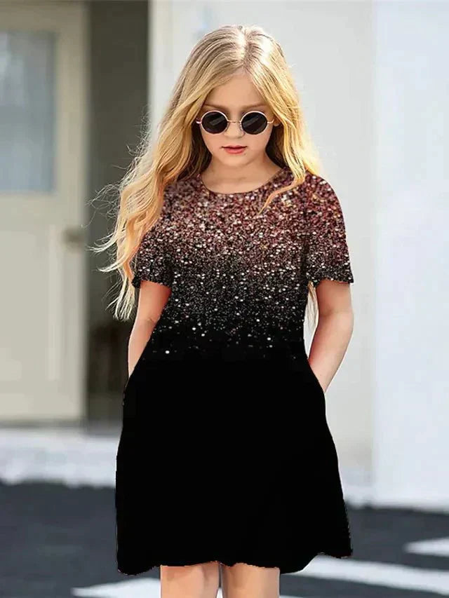 Girls' Summer Knee-Length Pocket Dress - Affordable streetwear  from swagstreet wear - Just £22.99! Shop now at swagstreet wear