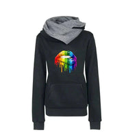 Thumbnail for Lip Print Cozy Hoodie: Kiss of Style - Affordable streetwear  from swagstreet wear - Just £26.99! Shop now at swagstreet wear
