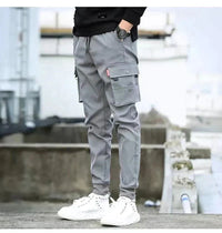 Thumbnail for Men's Trendy Fleece Cargo Pants | Multi Pocket Hip Hop Joggers - Affordable streetwear  from swagstreet wear - Just £22.99! Shop now at swagstreet wear