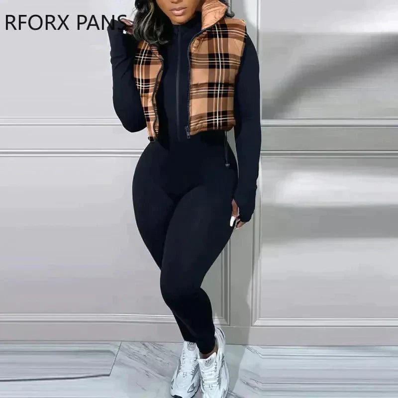 Plaid Chic Bodywarmer - Affordable streetwear  from swagstreet wear - Just £39.99! Shop now at swagstreet wear