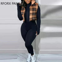Thumbnail for Plaid Chic Bodywarmer - Affordable streetwear  from swagstreet wear - Just £39.99! Shop now at swagstreet wear