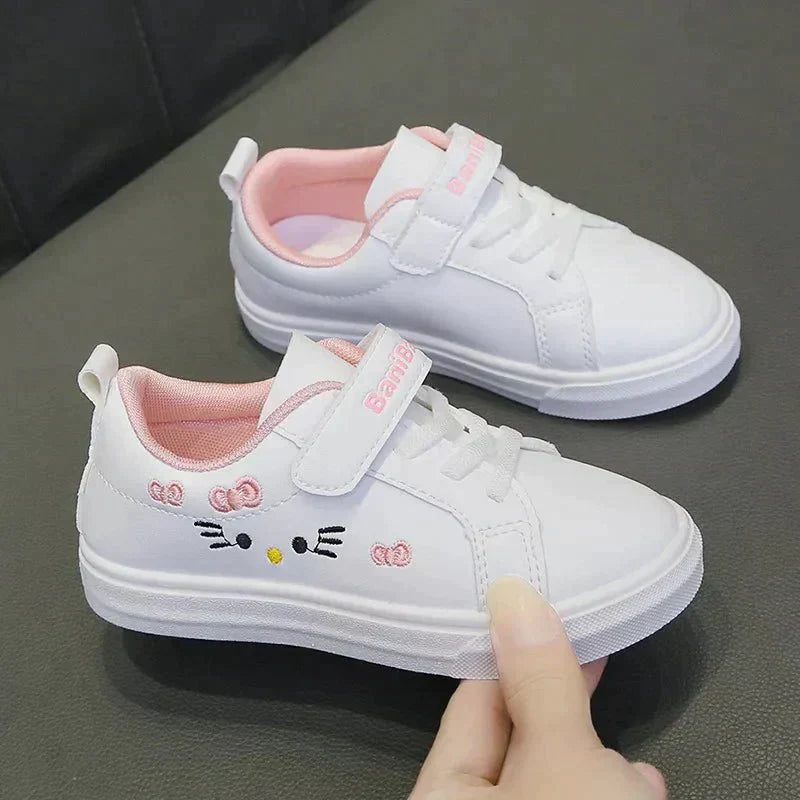 ROMSUNS Kids Anti-Slip Leather Sneakers - Pink Blue - Affordable streetwear  from swagstreet wear - Just £23.99! Shop now at swagstreet wear