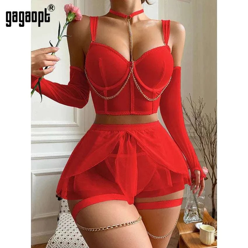 Ruffled Elegance Lace Lingerie Set - Affordable streetwear  from swagstreet wear - Just £34.99! Shop now at swagstreet wear