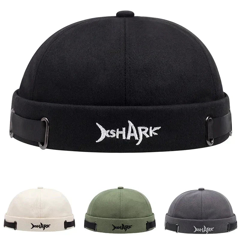 Shark Embroidered Dome Beanie: Unisex Brimless Docker Cap - Affordable streetwear  from swagstreet wear - Just £10.99! Shop now at swagstreet wear