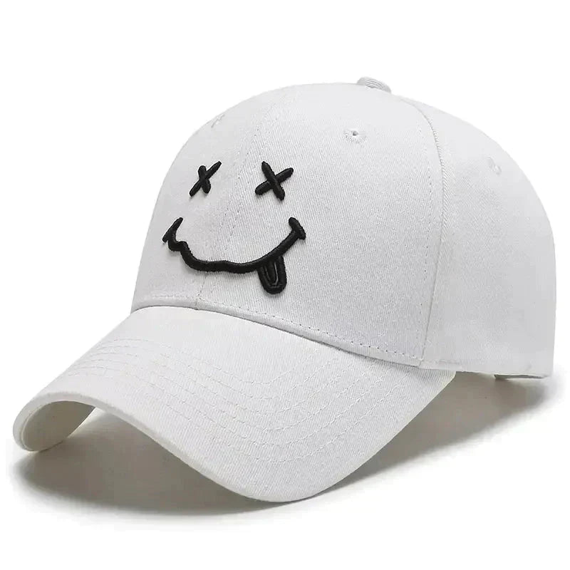 Smile Face Embroidery Baseball Cap - Adjustable Snapback for Men and Women - Affordable streetwear  from swagstreet wear - Just £10.99! Shop now at swagstreet wear