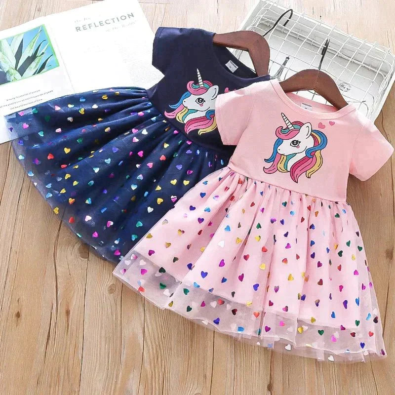 Unicorn Sequins Princess Dress for Girls - Affordable streetwear  from swagstreet wear - Just £17.99! Shop now at swagstreet wear