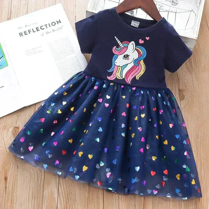 Unicorn Sequins Princess Dress for Girls - Affordable streetwear  from swagstreet wear - Just £15.99! Shop now at swagstreet wear