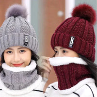 Thumbnail for Winter Knitted Scarf Hat Set - Affordable streetwear  from swagstreet wear - Just £13.99! Shop now at swagstreet wear
