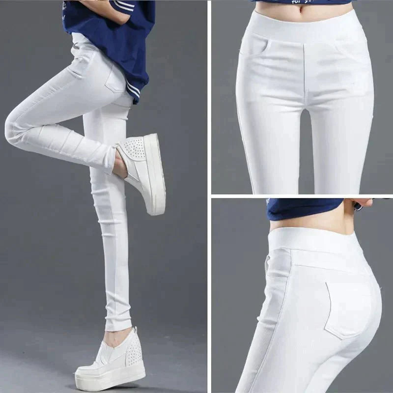 Women's Summer Elastic Skinny Pencil Pants - Affordable streetwear  from swagstreet wear - Just £17.99! Shop now at swagstreet wear